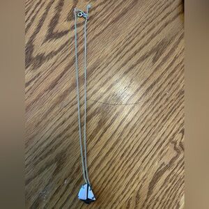 Silver necklace with sailboat pendant EUC